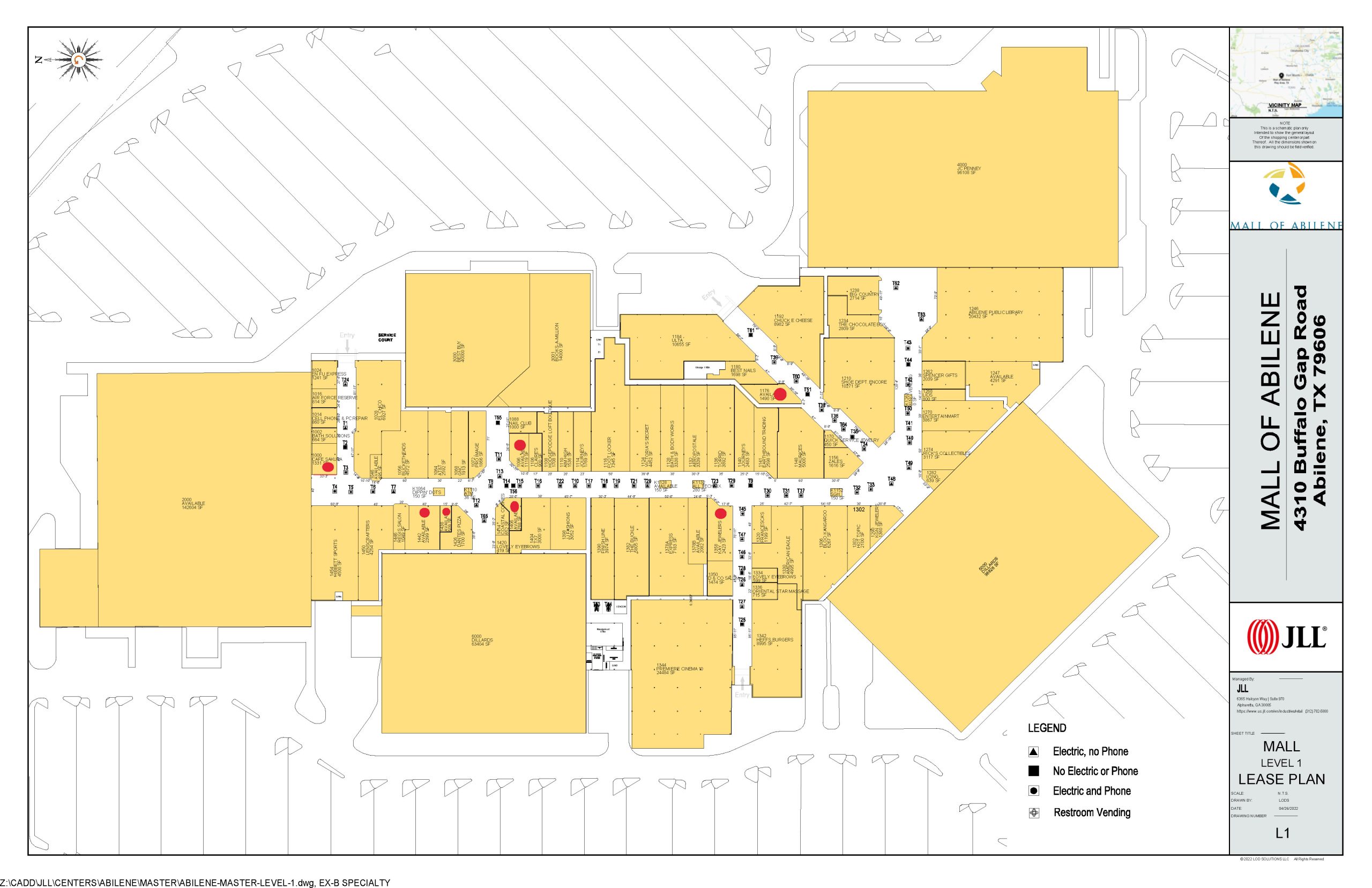 Mall of Abilene Prime Available Space  Mall of Abilene