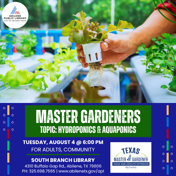 Master Gardeners Series: Concepts of Hydroponics & Aquaponics
