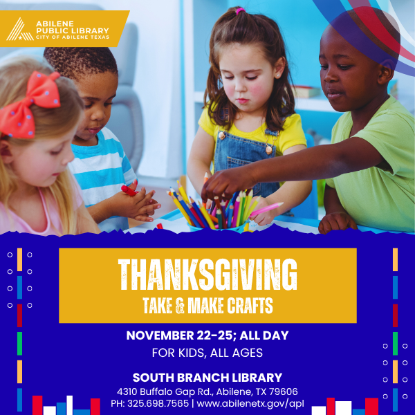 Thanksgiving Take & Make Crafts for Kids