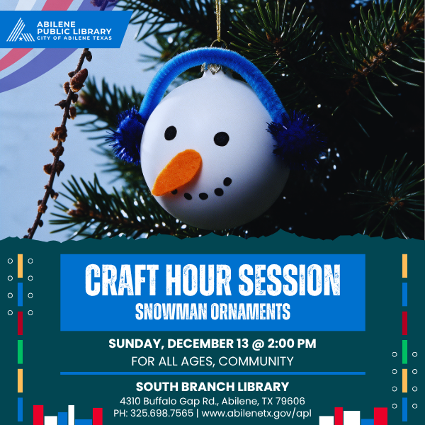 Craft Hour: Snowman Ornaments